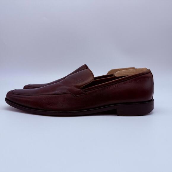 Hugo Boss Mens Brown Leather Loafers Dress Shoes Size 9.5 - Picture 3 of 12